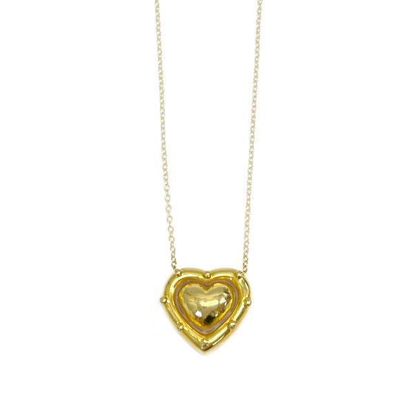 TIFFANY&amp;Co. [Rare] Paloma Picasso Vintage Heart Necklace K18 Yellow Gold Women's [Used B] 20230725