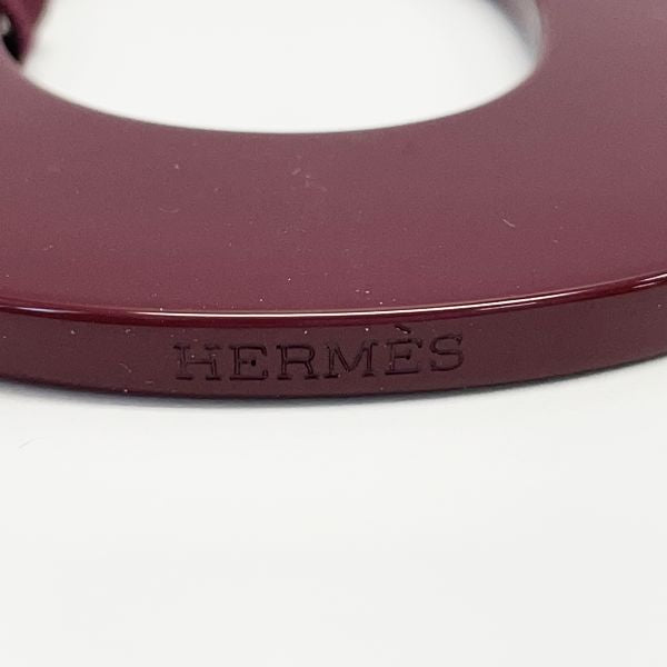 HERMES Ismu Pigman GM Lacquer Wood Necklace Buffalo Horn/Silk Women's [Used AB] 20230719