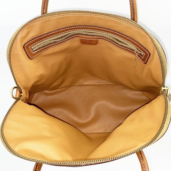 CELINE Vintage Macadam Blason Triomphe Bolide Ladies Handbag Brown [Used B/Standard] 20420200