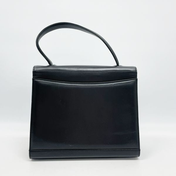 GIVENCHY Logo Plate Top Handle Vintage Handbag Leather Women's [Used B] 20230809