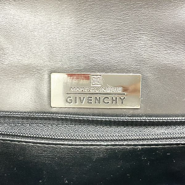 GIVENCHY Logo Plate Top Handle Vintage Handbag Leather Women's [Used B] 20230809