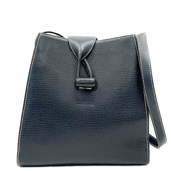 LOEWE Turnlock Logo Crossbody Vintage Shoulder Bag Leather Women's [Used B] 20230726