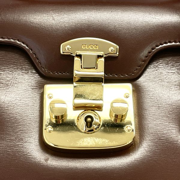 GUCCI Gucci Vintage Ladylock Old Ladies Handbag 0 46 227 Brown [Used AB/Slightly Used] 20420209