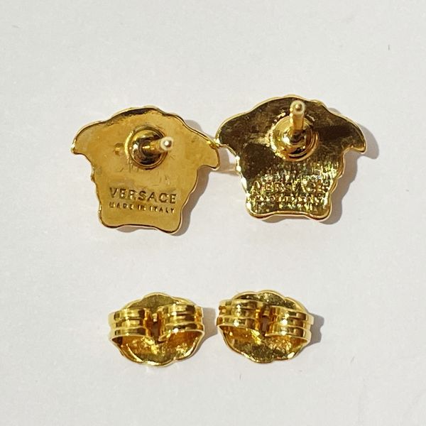 VERSACE Medusa Logo Stud Mini GP Unisex Earrings DG25591-DMT1-D00H Gold [Used A/Good Condition] 20420218