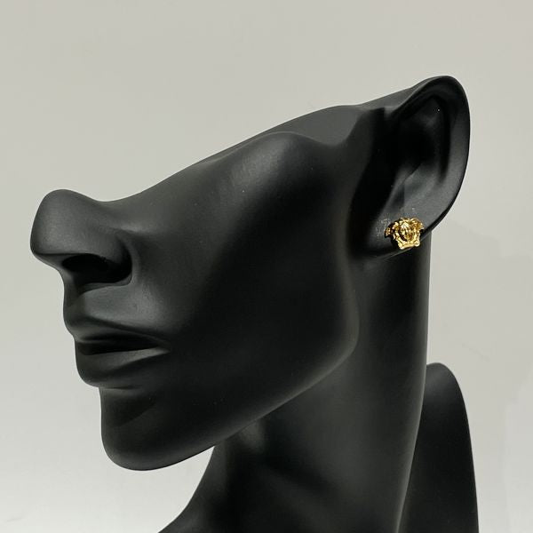 VERSACE Medusa Logo Stud Mini GP Unisex Earrings DG25591-DMT1-D00H Gold [Used A/Good Condition] 20420218