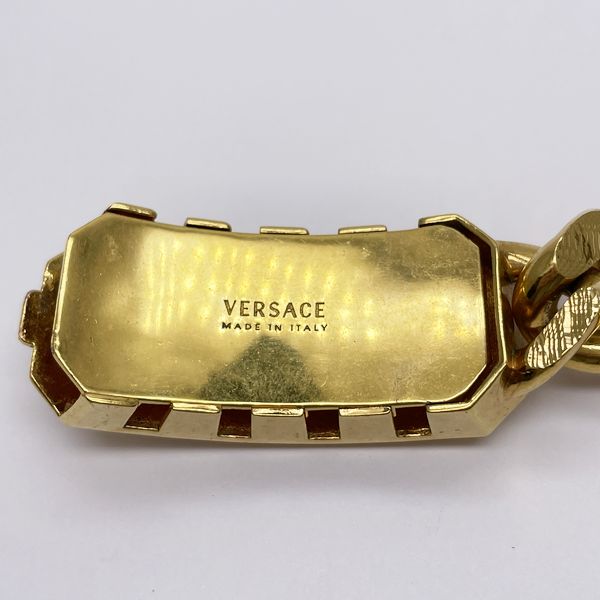 VERSACE Versace Logo Medusa Kihei Chain GP Men's Bracelet Gold [Used AB/Slightly Used] 20420219