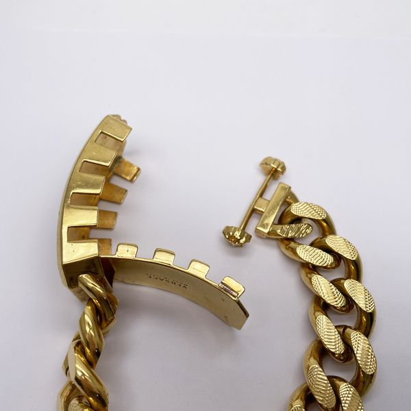 VERSACE Versace Logo Medusa Kihei Chain GP Men's Bracelet Gold [Used AB/Slightly Used] 20420219