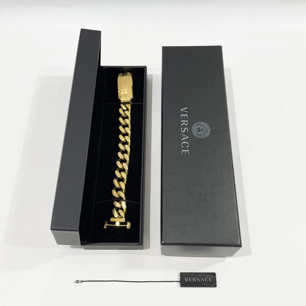 VERSACE Versace Logo Medusa Kihei Chain GP Men's Bracelet Gold [Used AB/Slightly Used] 20420219