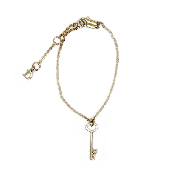 Christian Dior Vintage Logo Key Motif GP Women's Bracelet Gold [Used AB/Slightly Used] 20420221