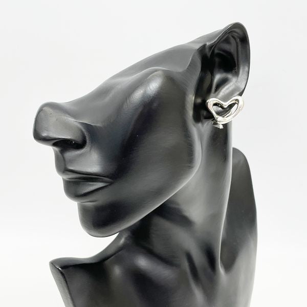 TIFFANY&amp;Co. Tiffany Elsa Peretti Open Heart Silver 925 Women's Earrings [Used B/Standard] 20420238