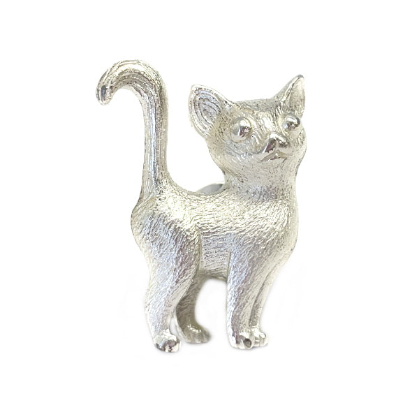 Christian Dior(クリスチャンディオール) 猫 キャット ピンブローチ ヴィンテージ ブローチ シルバー925 レディース【中古B】20230719