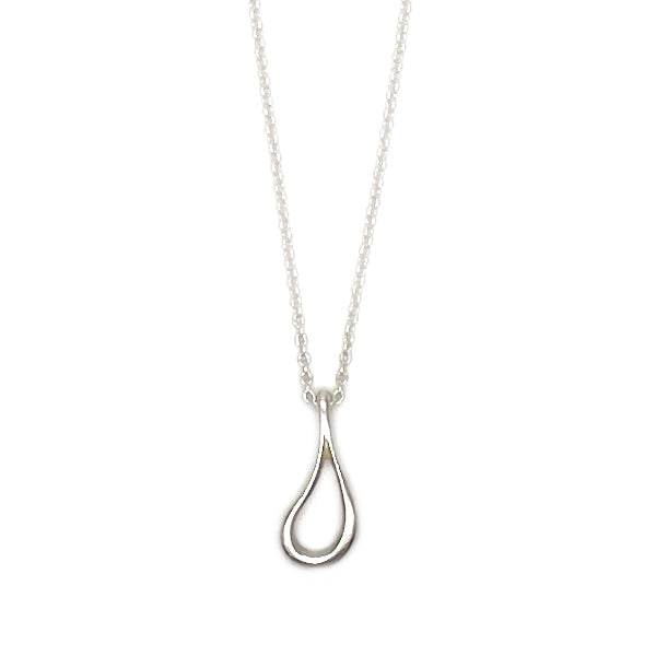 TIFFANY&amp;Co. Open Teardrop Necklace Silver 925 Women's [Used B] 20230808