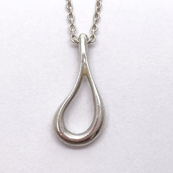 TIFFANY&amp;Co. Open Teardrop Necklace Silver 925 Women's [Used B] 20230808