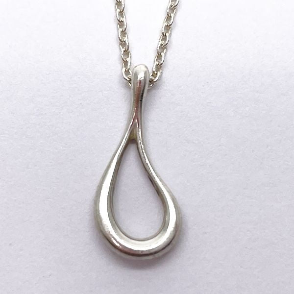 TIFFANY&amp;Co. Open Teardrop Necklace Silver 925 Women's [Used B] 20230808