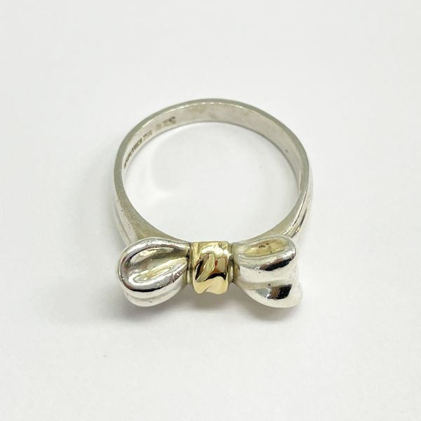 TIFFANY&amp;Co. Vintage Ribbon No. 10 Ring Silver 925/K18 Yellow Gold Women's [Used B] 20230720
