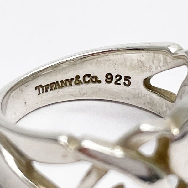 TIFFANY &amp; Co. Triple Loving Heart No. 8 Ring Silver 925 Women's [Used B] 20230802