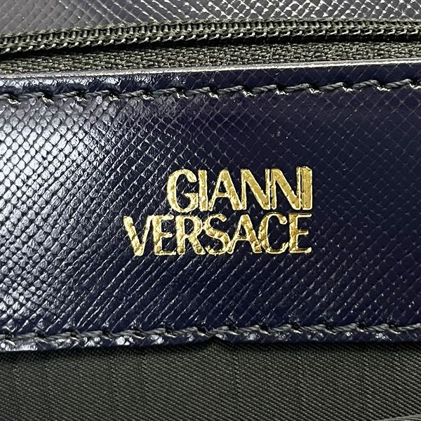Gianni Versace 复古旭日形虚荣方形吊饰女士手提包蓝色 [二手 B/标准] 20421439
