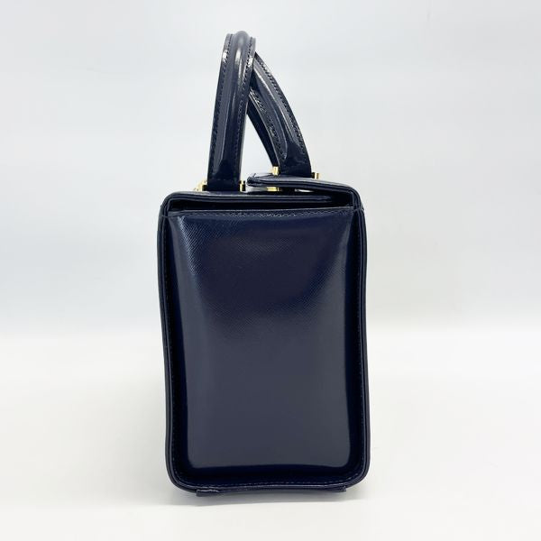 Gianni Versace Vintage Sunburst Vanity Square Charm Women's Handbag Blue [Used B/Standard] 20421439