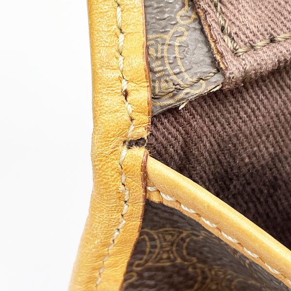CELINE Vintage Macadam Triomphe Shoulder Bag Women's Shoulder Bag Brown [Used B/Standard] 20421454