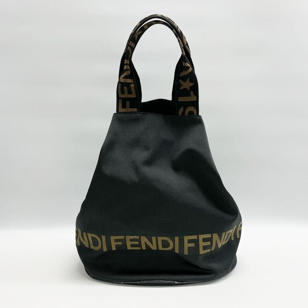 FENDI Logo Side Button Bucket Type Vintage Tote Bag Canvas/Leather Women's [Used B] 20230803