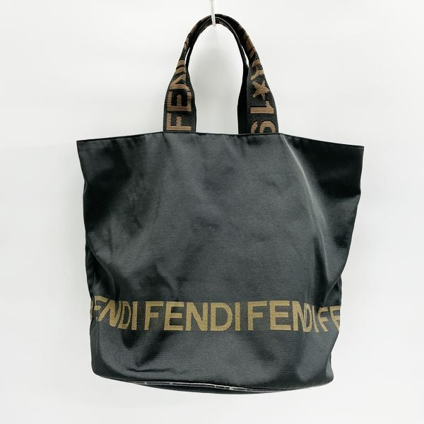 FENDI Logo Side Button Bucket Type Vintage Tote Bag Canvas/Leather Women's [Used B] 20230803