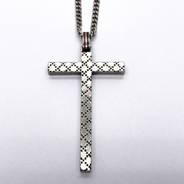 GUCCI Gucci Diamante Sherry Cross Silver 925 Men's Necklace [Used B/Standard] 20421471