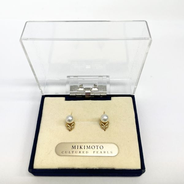 MIKIMOTO Pearl approx. 6mm earrings K18 yellow gold ladies [Used B] 20230807