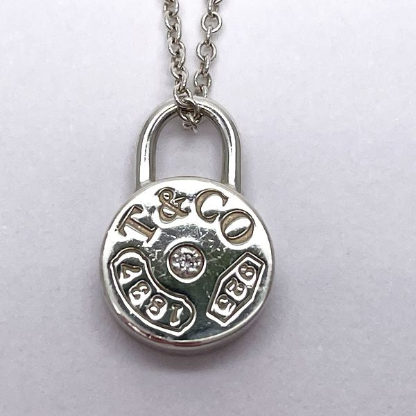 TIFFANY&amp;Co. Tiffany 1837 Round Lock 1P Diamond Silver 925 Women's Necklace [Used B/Standard] 20421482