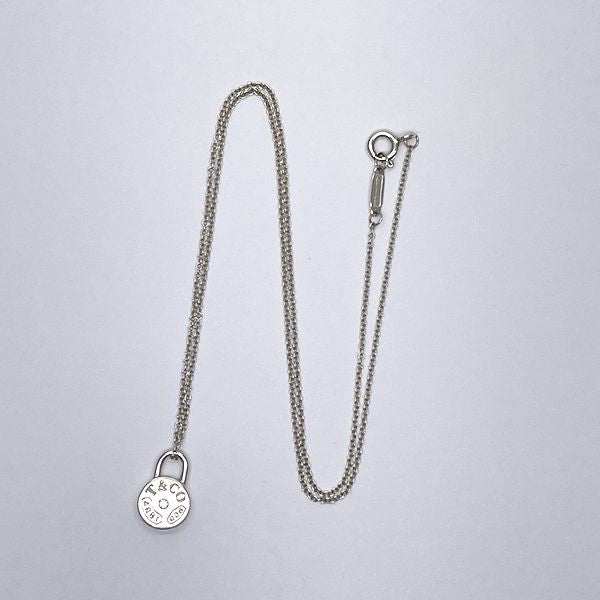 TIFFANY&amp;Co. Tiffany 1837 Round Lock 1P Diamond Silver 925 Women's Necklace [Used B/Standard] 20421482