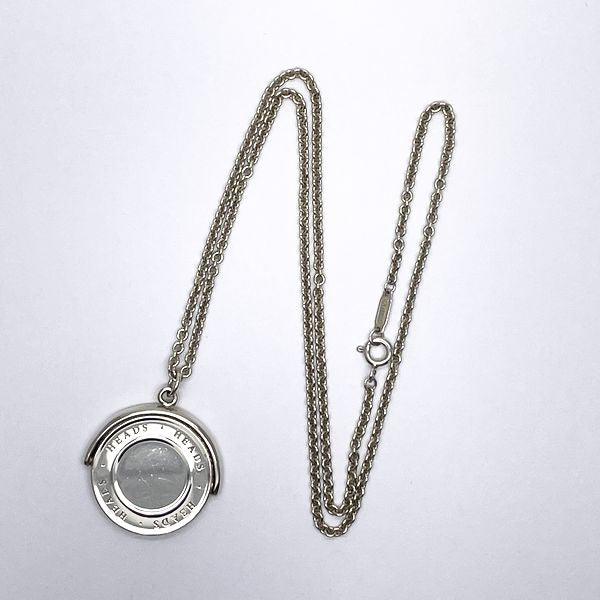 TIFFANY&amp;Co. Tiffany Coin Edge Silver 925 Unisex Necklace [Used B/Standard] 20421490