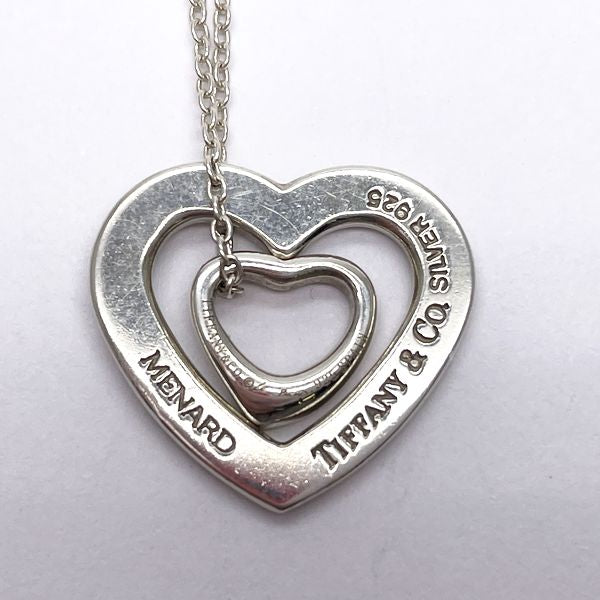 TIFFANY&amp;Co. Menard collaboration open heart necklace with open heart charm 925 silver women's [Used B] 20230808