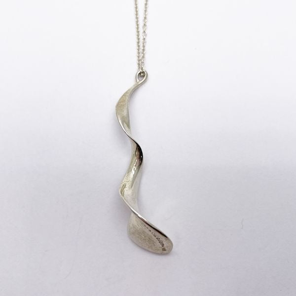 TIFFANY&amp;Co. Vintage Orchid Drop Frank Gehry Spiral Necklace Silver 925 Women's [Used B] 20230728