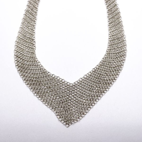 TIFFANY&amp;Co. Elsa Peretti Mesh Scarf Necklace Silver 925 Women's [Used B] 20230808