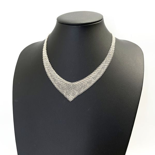 TIFFANY&amp;Co. Elsa Peretti Mesh Scarf Necklace Silver 925 Women's [Used B] 20230808