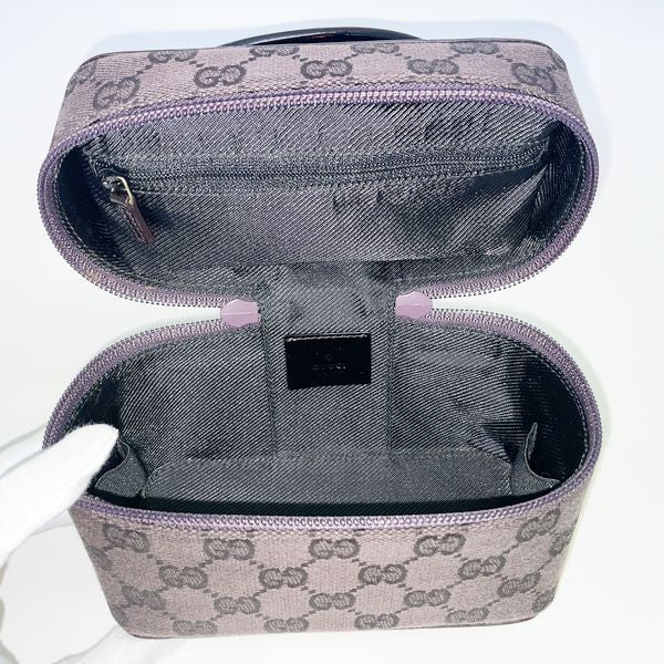 GUCCI Logo Vanity Mini Cosmetic Pouch 039.1051 Vintage Handbag GG Canvas/Leather Women's [Used B] 20231118