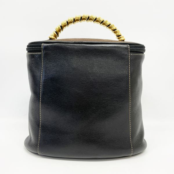 LOEWE Vintage Velasquez Twist Vanity Women's Handbag Black x Brown [Used AB/Slightly Used] 20421586