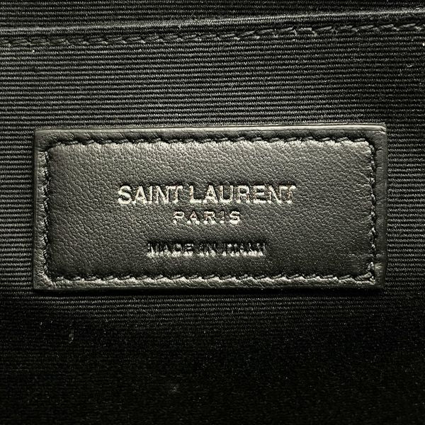 SAINT LAURENT PARIS Saint Laurent Paris Embossed YSL Logo Unisex Clutch Bag 453249 Black [Used B/Standard] 20421631