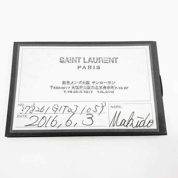 SAINT LAURENT PARIS Saint Laurent Paris Monogram Men's Clutch Bag 378261 Black x Brown [Used B/Standard] 20421632