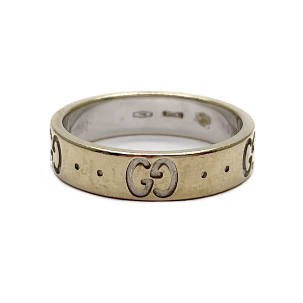 GUCCI Icon No. 7 Ring K18 White Gold Women's [Used B] 20230802