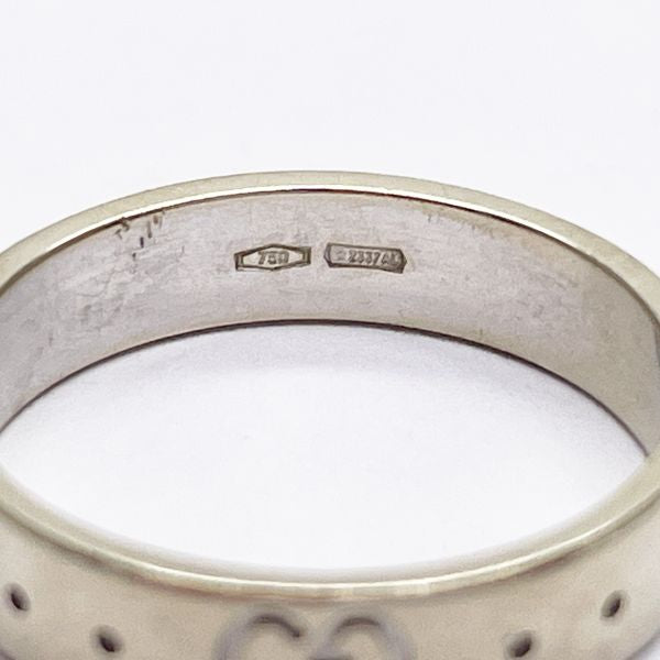 GUCCI Icon No. 9.5 Ring K18 White Gold Women's [Used B] 20230802