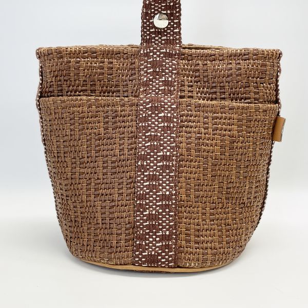 HERMES Rare Saxo PM Basket Women's Handbag Brown [Used B/Standard] 20422294