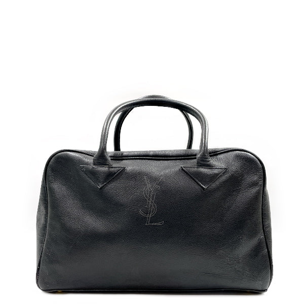 YVES SAINT LAURENT Yves Saint Laurent Vintage YSL Logo Women's Boston Bag Black [Used B/Standard] 20422302
