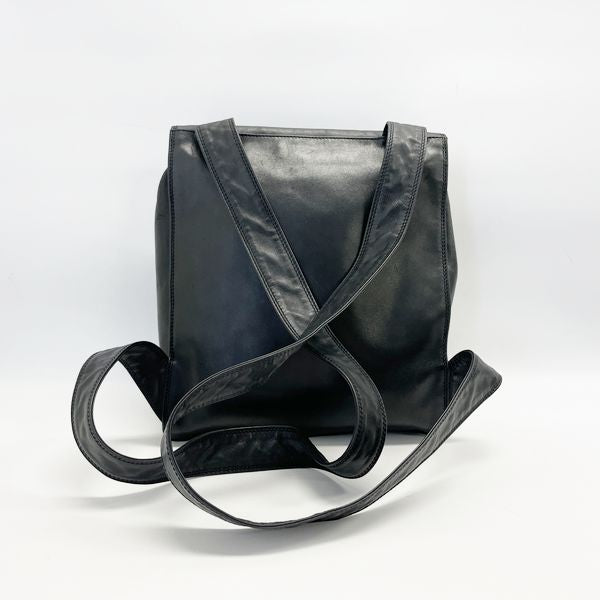 CHANEL Vintage Big Coco Mark Simple Ladies Backpack/Daypack Black [Used B/Standard] 20422309