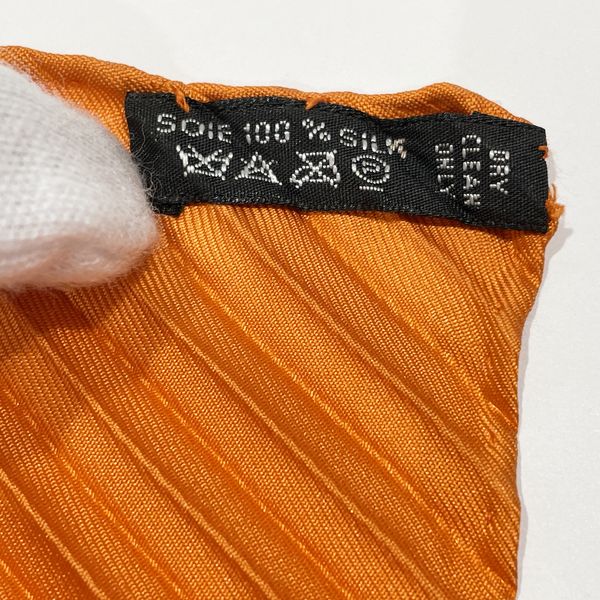 HERMES CARRE BOLDUC RIBON Women's Scarf Orange [Used AB/Slightly Used] 20422320