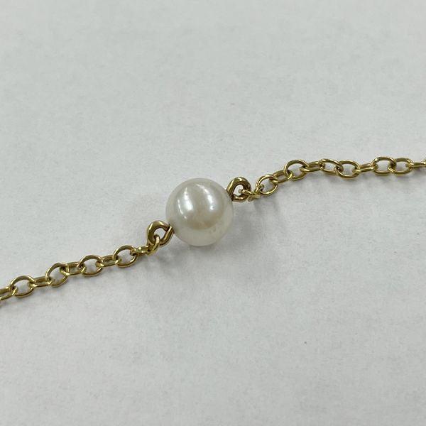 TIFFANY&amp;Co. Vintage Elsa Peretti 7P Pearl Anchor Chain Approx. 4mm Necklace K18 Yellow Gold Women's [Used B] 20230825