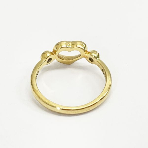 TIFFANY&amp;Co. Open Heart 2P Diamond No. 7 Ring K18 Yellow Gold Women's [Used B] 20230727