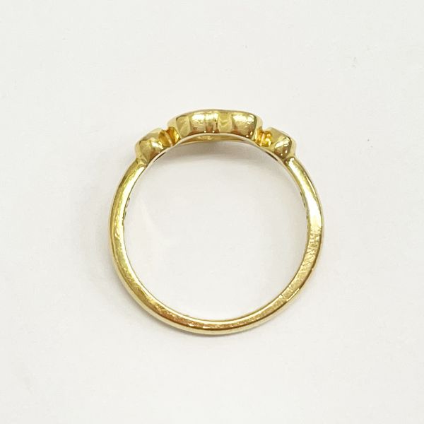 TIFFANY&amp;Co. Open Heart 2P Diamond No. 7 Ring K18 Yellow Gold Women's [Used B] 20230727