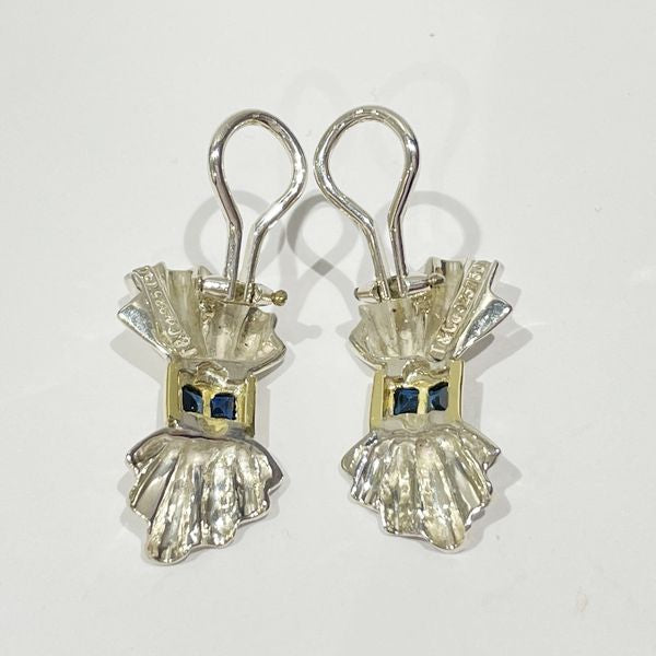 TIFFANY&amp;Co.蒂芙尼复古丝带蓝宝石组合银925 K18YG女士耳环 [二手B/标准] 20422334