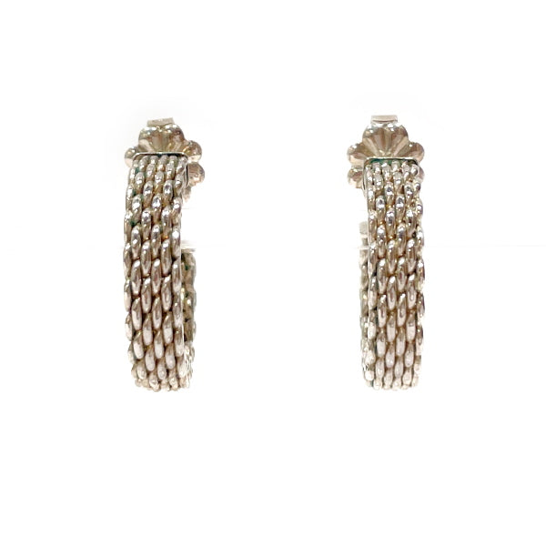 TIFFANY&amp;Co. Tiffany Somerset Mesh Hoop Silver 925 Women's Earrings [Used B/Standard] 20422340