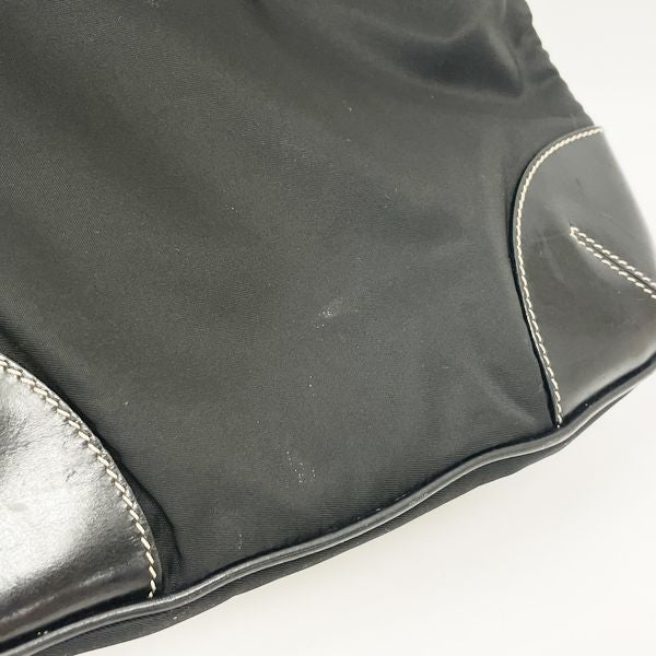 PRADA Triangle Logo Plate Tessuto Crossbody Unisex Shoulder Bag BT0332 Black [Used B/Standard] 20422882